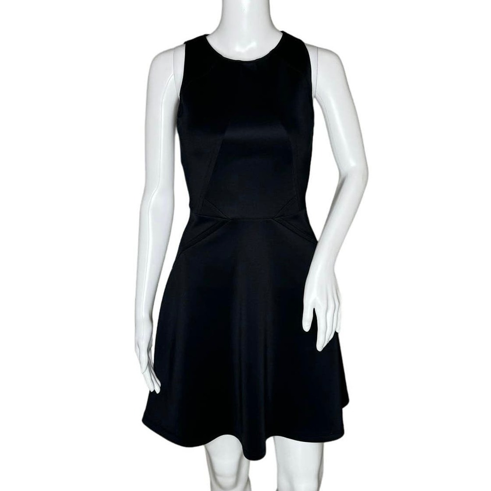 Ted Baker Dress Womens 2 (0) Black Skater Fit & Flare Party Neutral Minimalist
